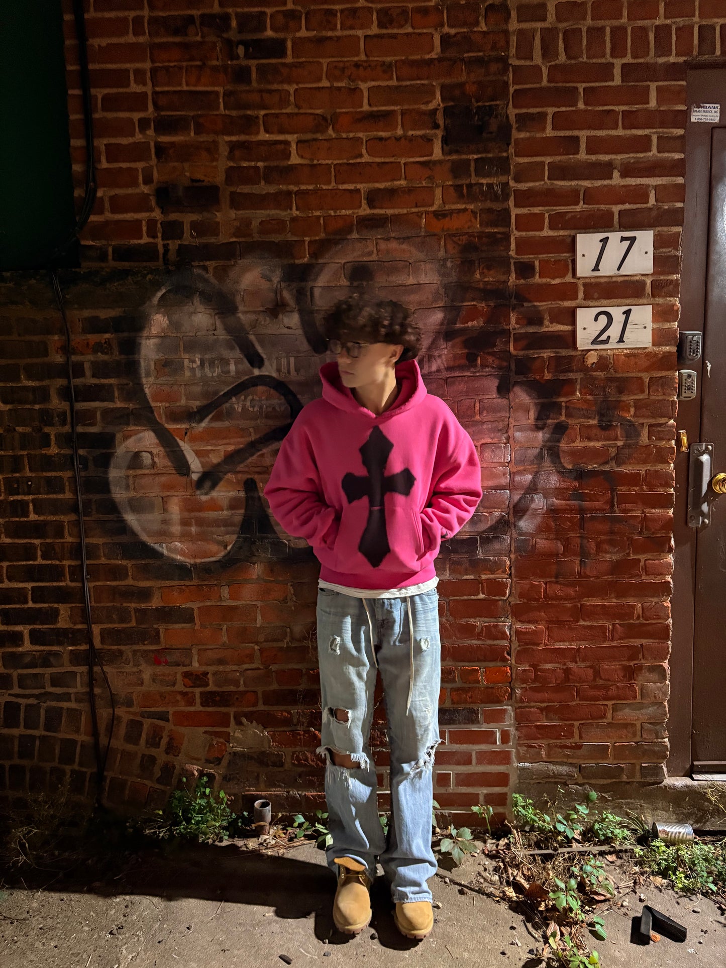 PINK PRJCTX CROSS HOODIE