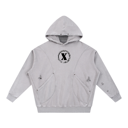 ACID WASH PANEL HOODIE